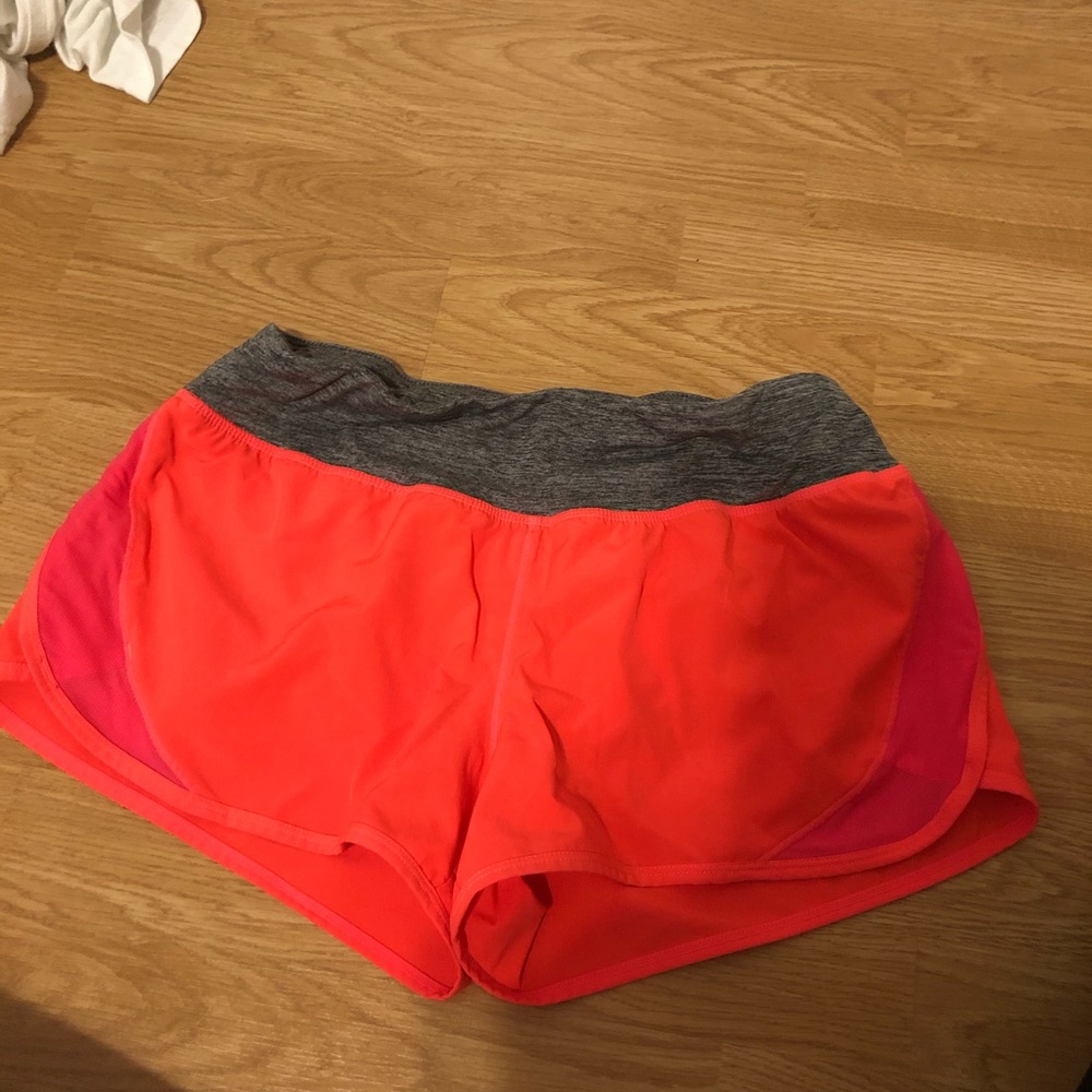 Gray and coral shorts